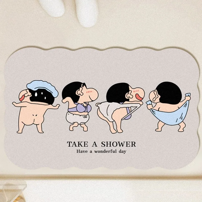Home Goods Bathroom Mats - Cartoon Cute Crayon Shin-chan Home Bathroom