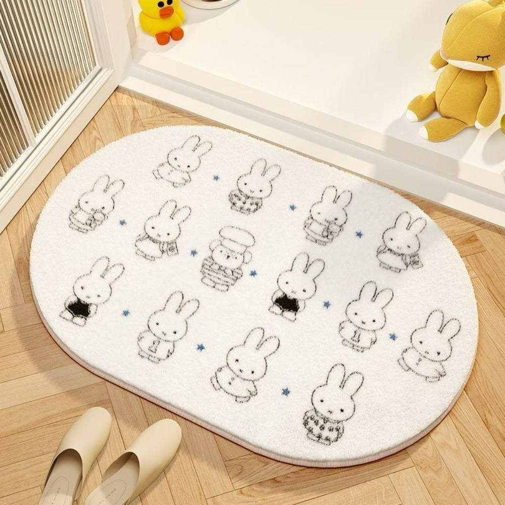 Home Goods Bathroom Mats - Miffy Cartoon Floor Mat Soft Imitation