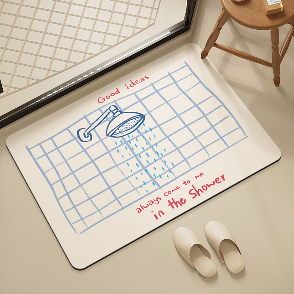 Home Goods Bathroom Mats - VIKAMA Bathroom Tile Shower Mat Anti