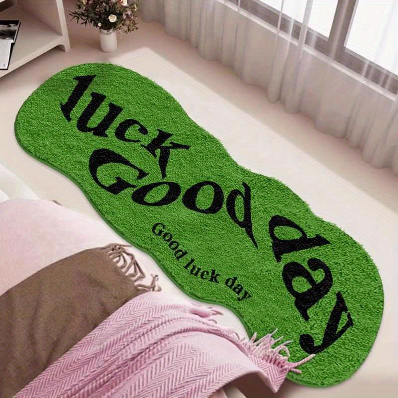 Home Goods Bathroom Mats - VIKAMA Green Carpet Brings Good Luck
