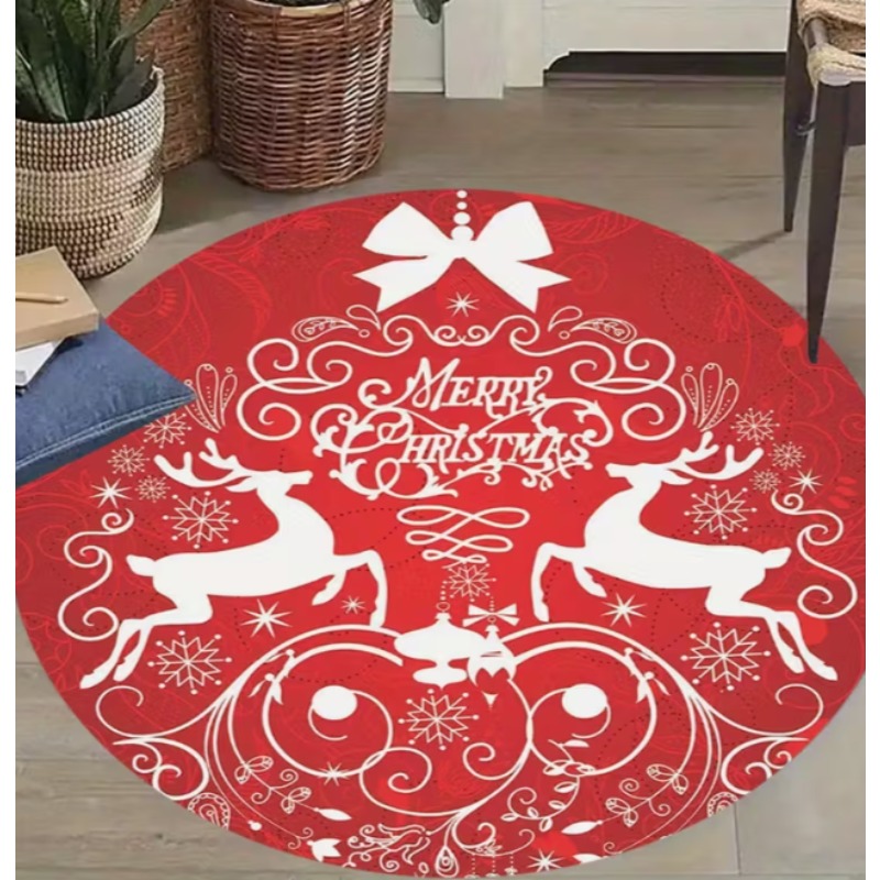 Home Goods Bathroom Mats - Christmas Themed carpet Santa Claus and