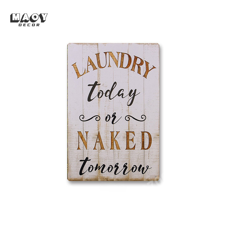 Slogan Metal Tin Sign Laundry  - Home Bathroom Wall Art 评论和价格