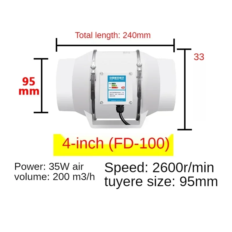4/5/6 inch Exhaust Fan Home Si - Home Bathroom Extractor Fan 评论和价格