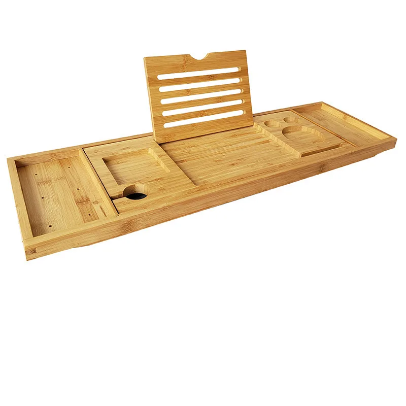 Extendable Spa Bathtub Bamboo  - Bath Caddy Tray 评论和价格