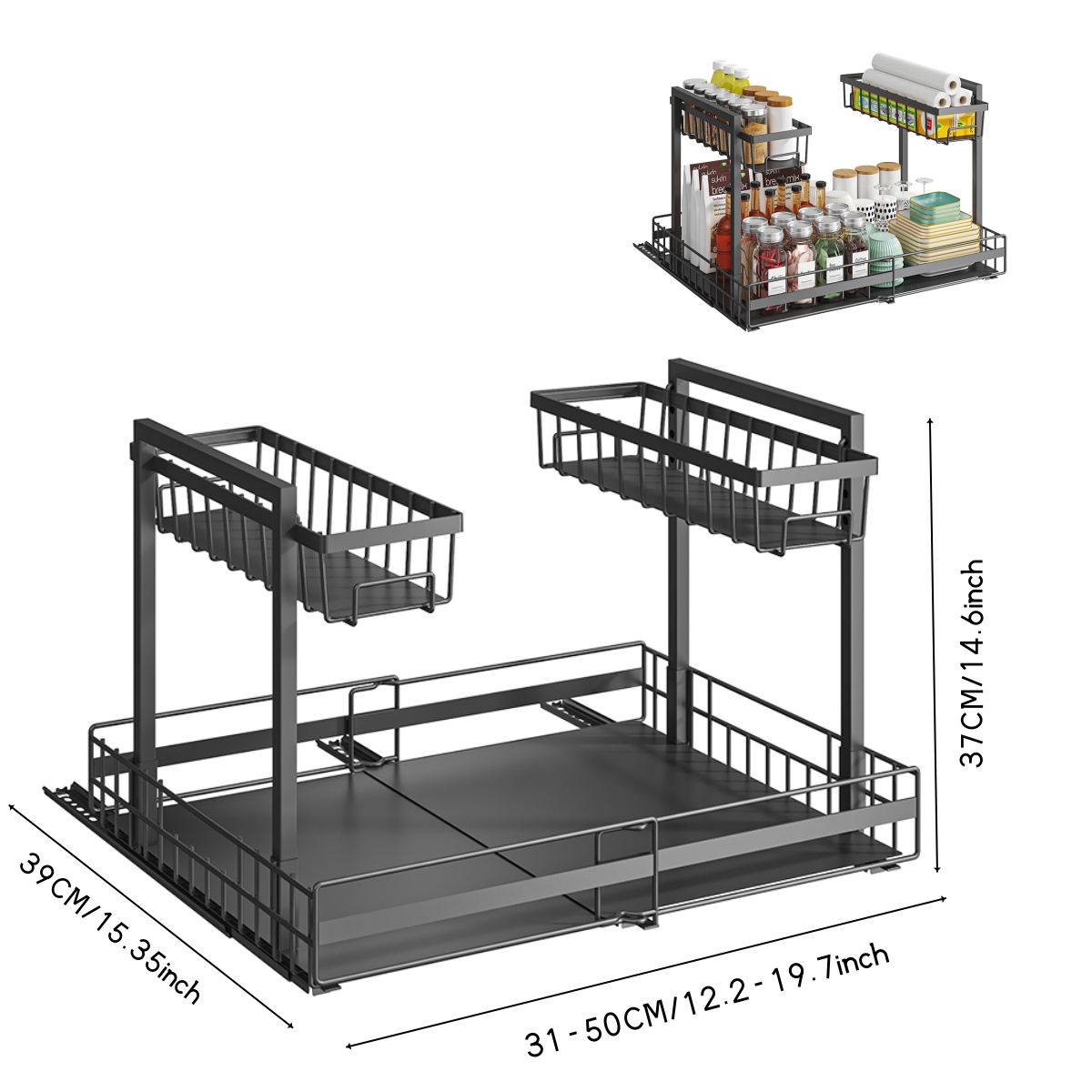 2-Tier Expandable Under Sink O - Home Depot Bathroom Sink 评论和价格
