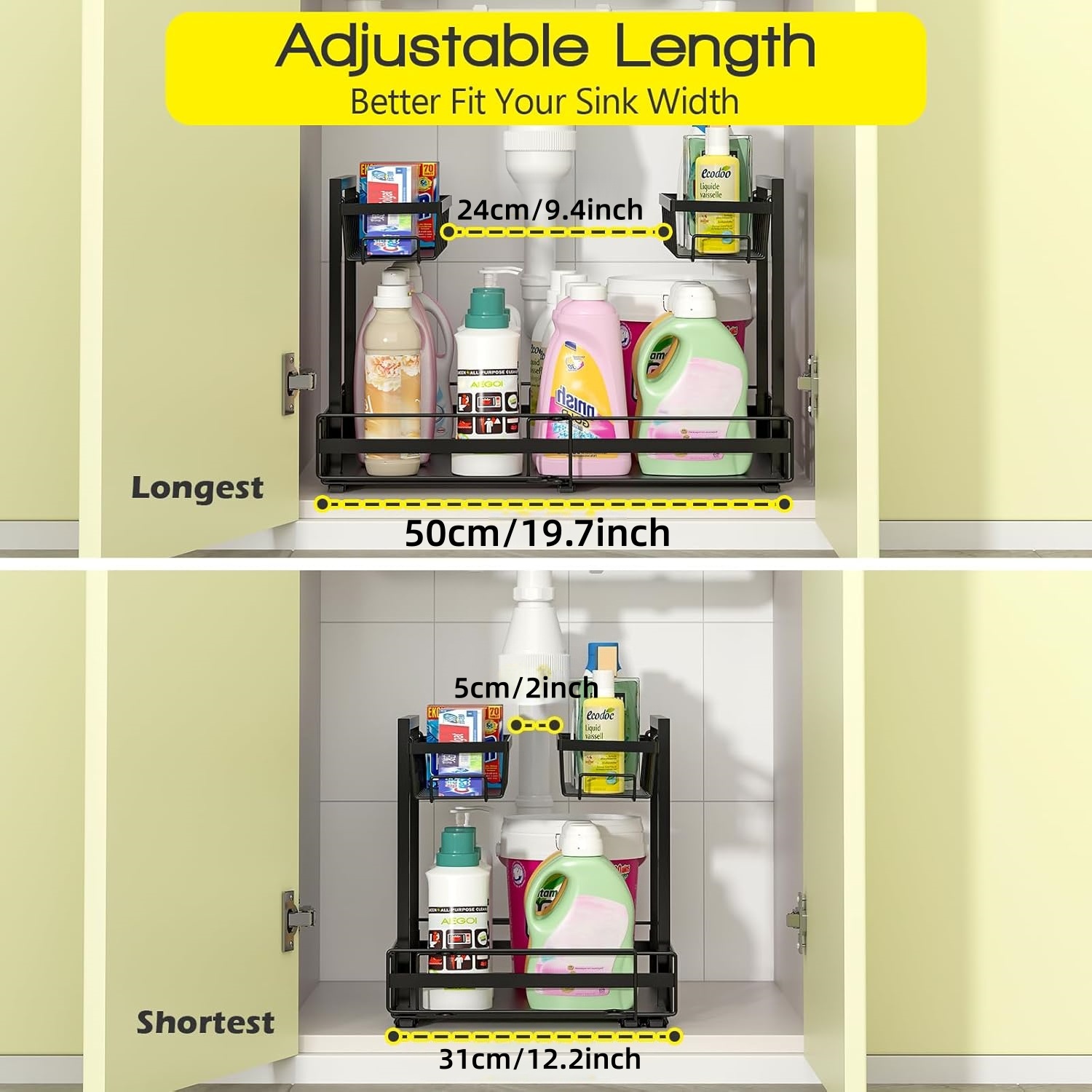 2-Tier Expandable Under Sink O - Home Depot Bathroom Sink 评论和价格