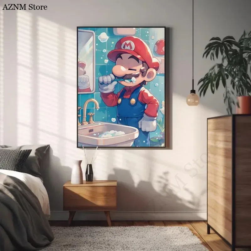 Funny Bathroom Cartoon Video G - Home Bathroom Wall Art 评论和价格
