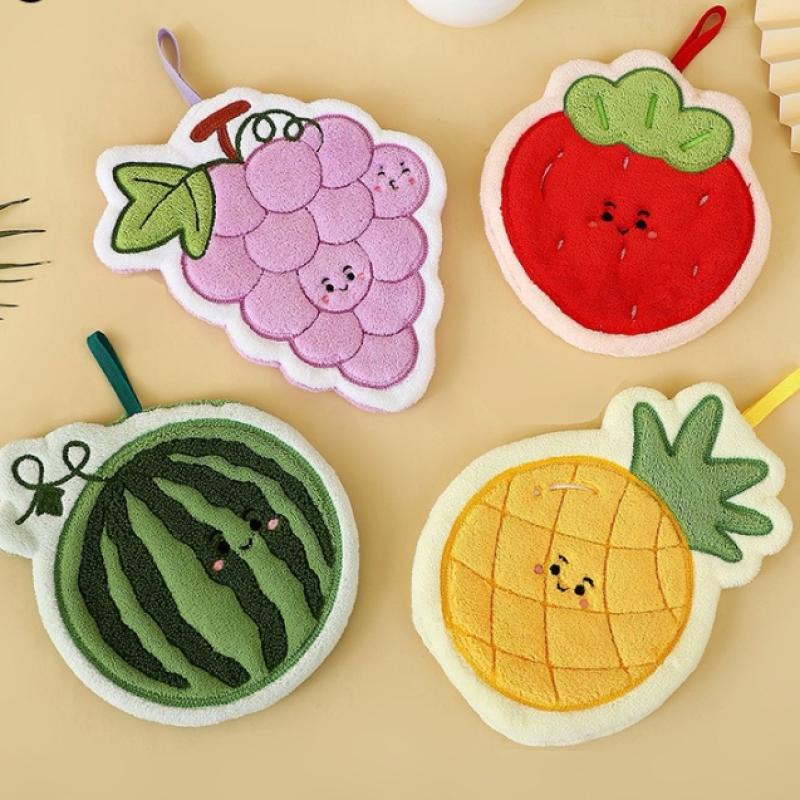 Fruit Hand Towel Kitchen Absor - Home Bathroom Cleaning 评论和价格