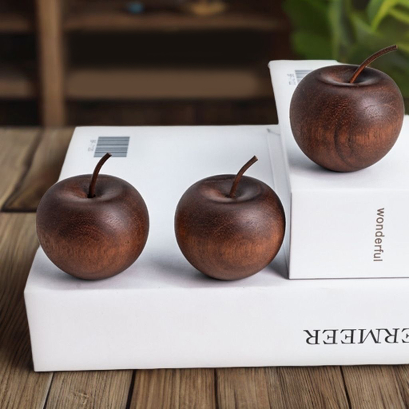 1/3 Set Of Wooden Apple Shaped - Home Bathroom Essentials 评论和价格