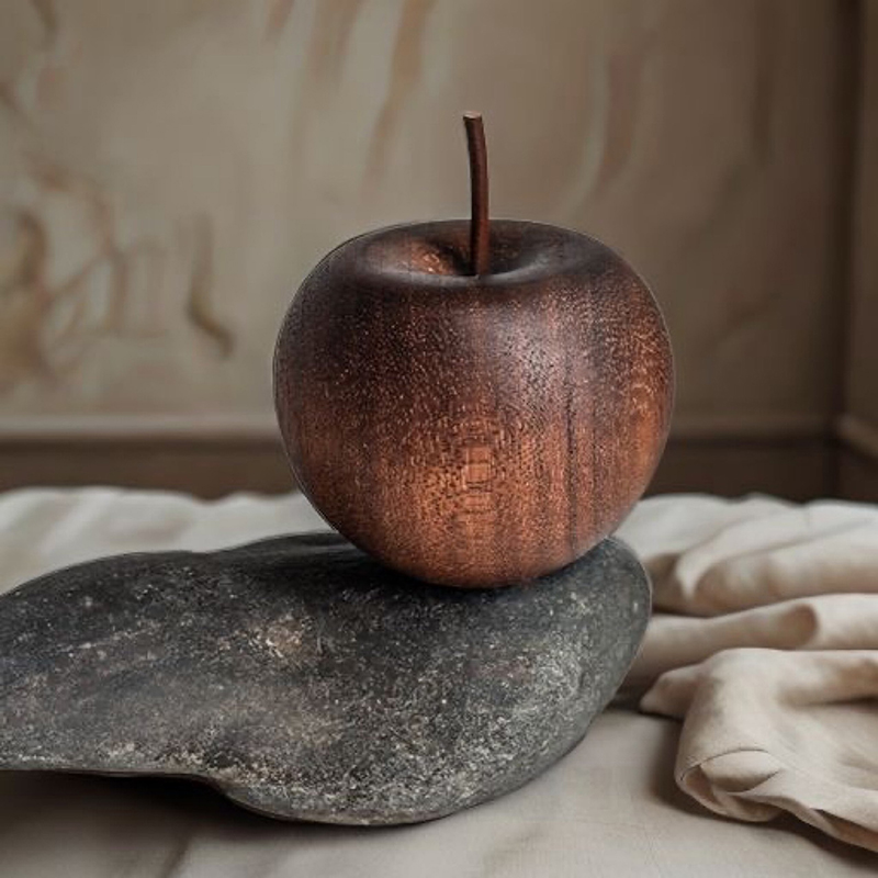 1/3 Set Of Wooden Apple Shaped - Home Bathroom Essentials 评论和价格