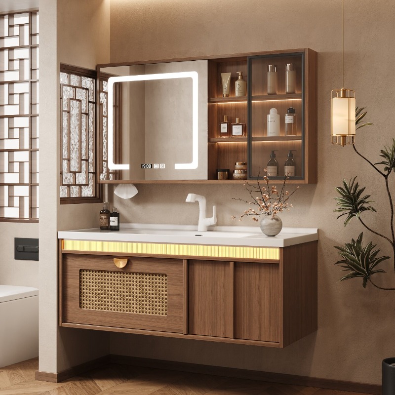 Wooden Storage Bathroom Cabine - Home Bathroom Partition Wall 评论和价格