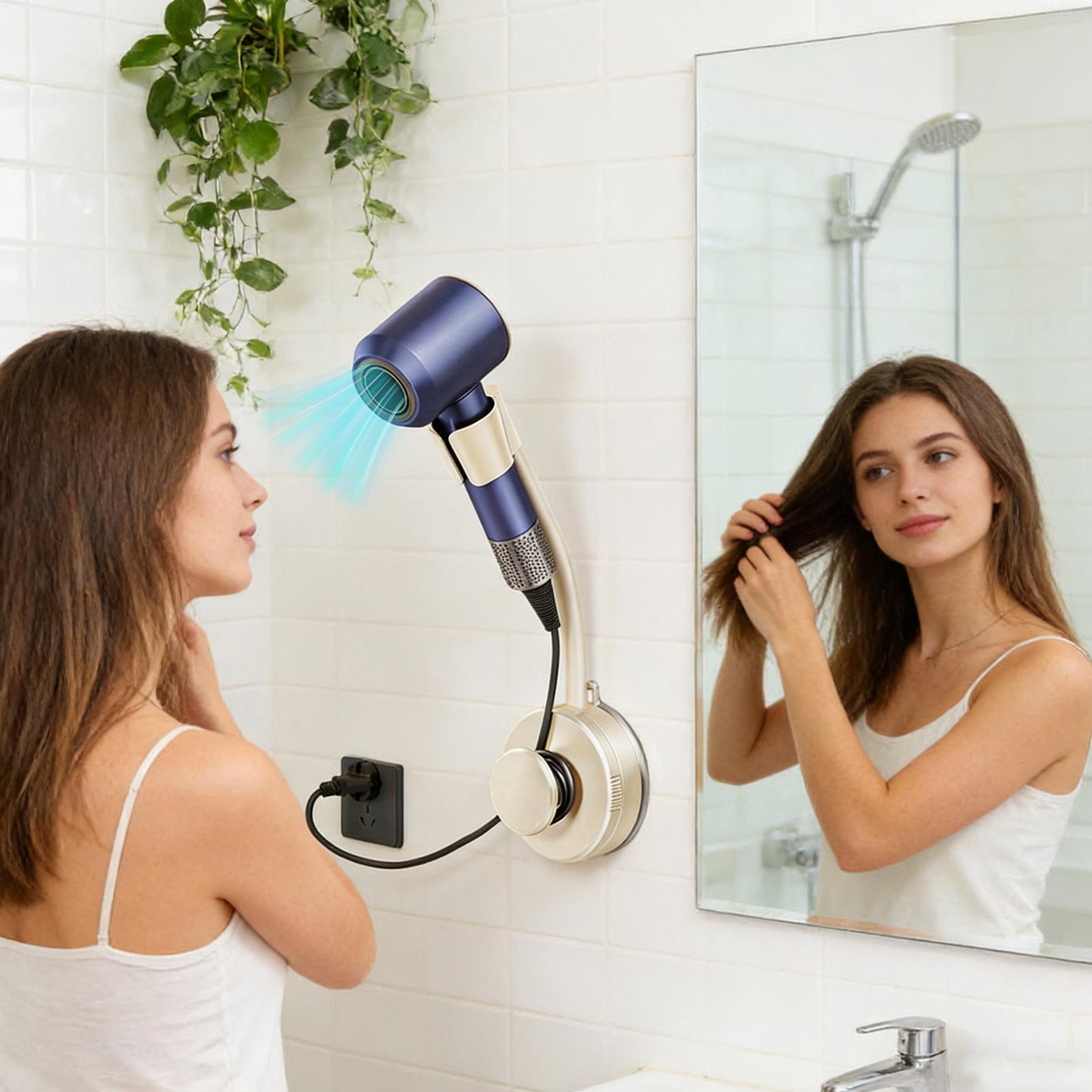 Blow Dryer Stand 360-Degree Ad - Home Bathroom Hand Dryer 评论和价格