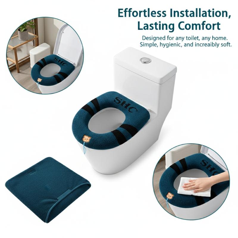 Soft Warm Toilet Seat Cover 1P - Home Bathroom Essentials 评论和价格