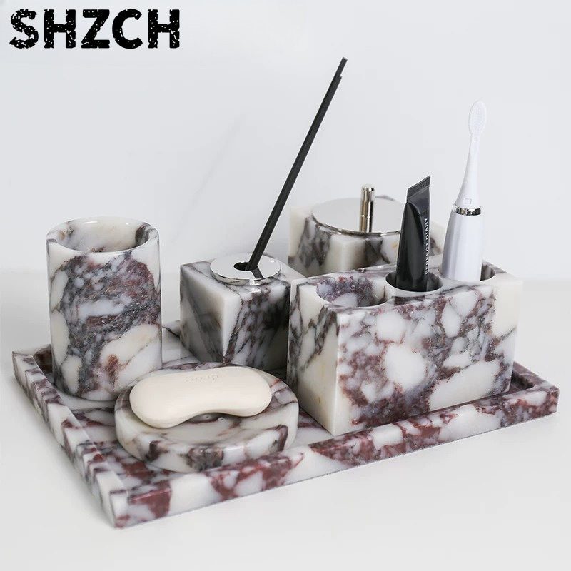 Luxury Natural Marble Tray, To - Bath Caddy Tray 评论和价格