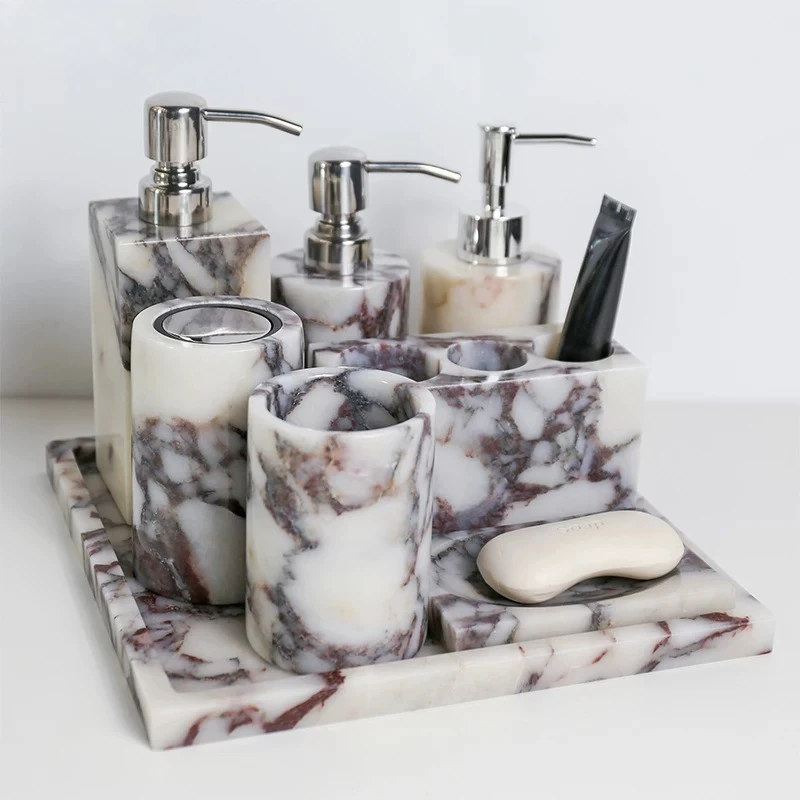 Luxury Natural Marble Tray, To - Bath Caddy Tray 评论和价格