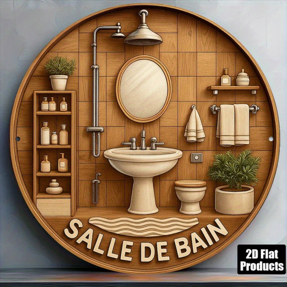 CIFBUY Retro French Bathroom R - Home Bathroom Wall Art 评论和价格