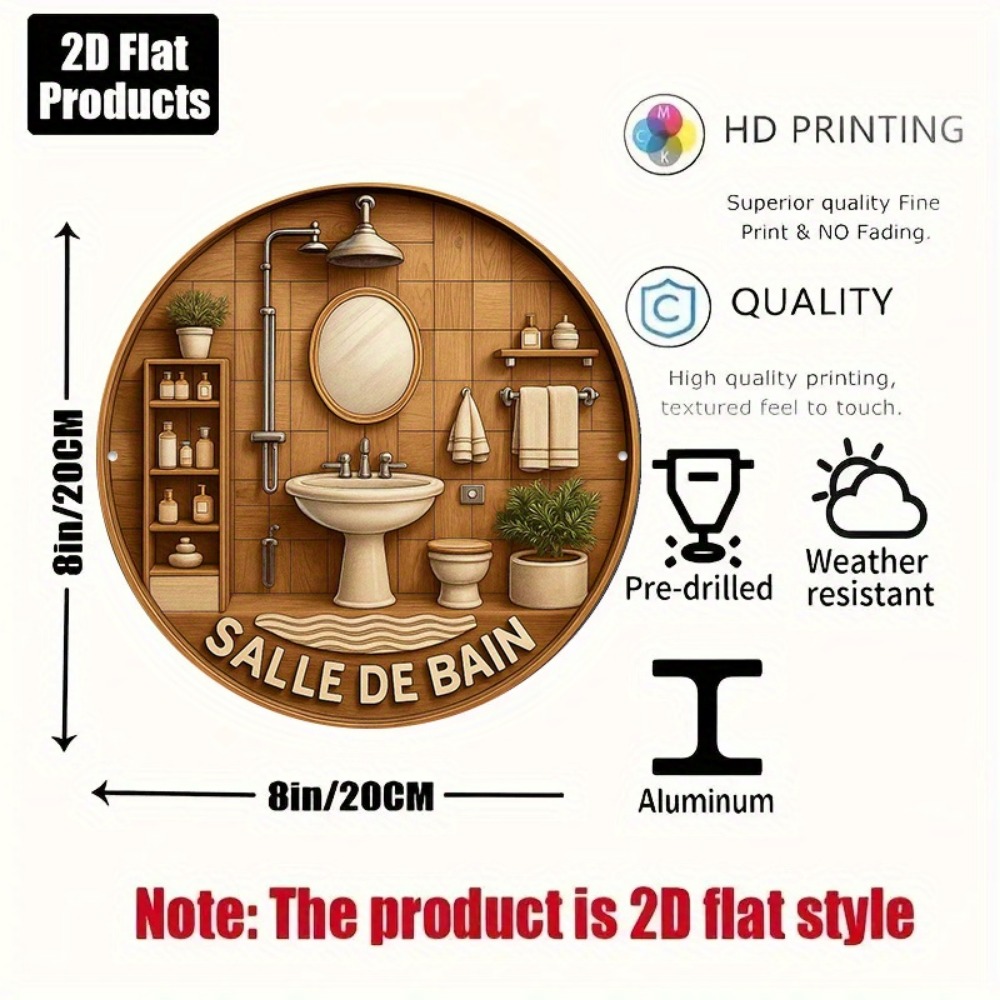 CIFBUY Retro French Bathroom R - Home Bathroom Wall Art 评论和价格