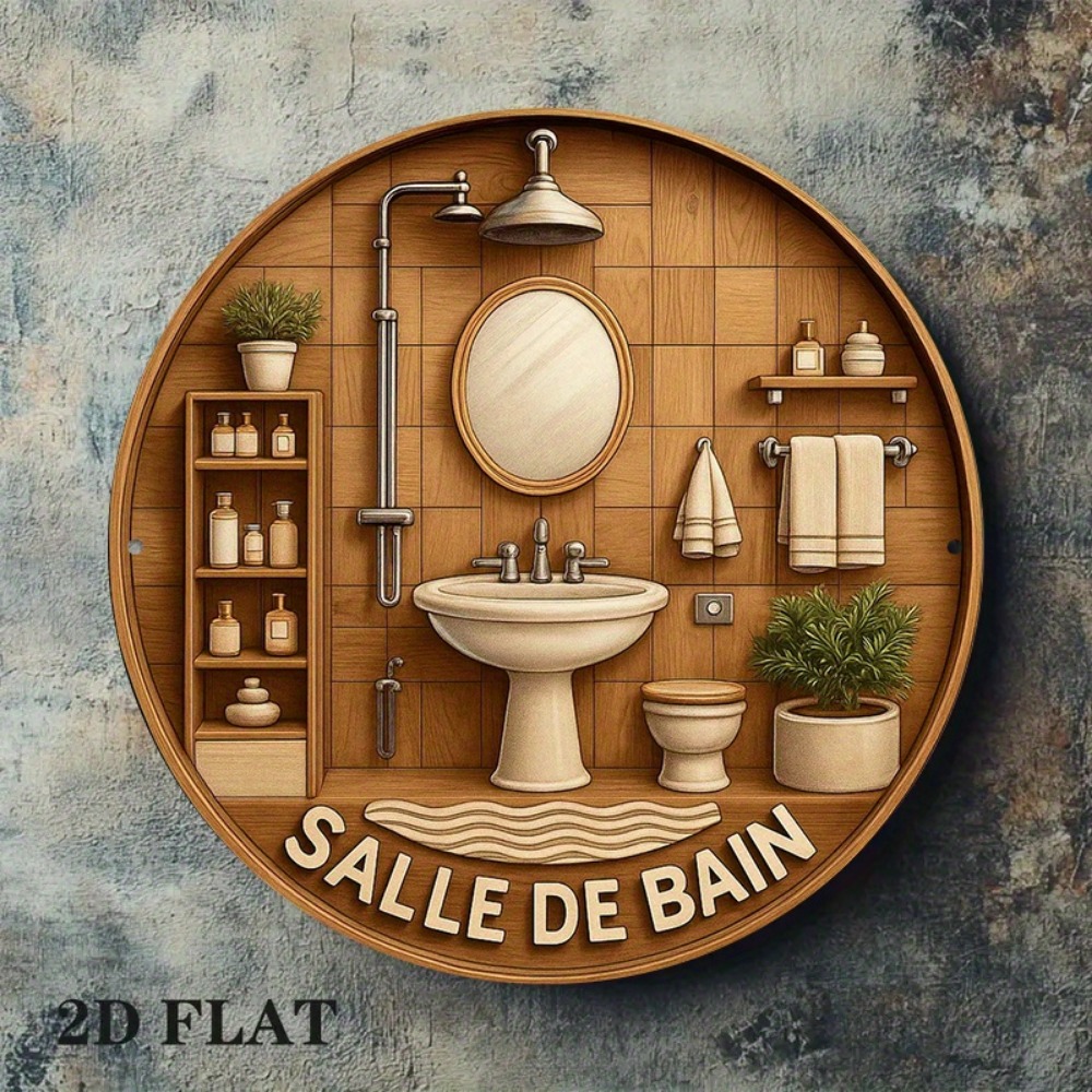 CIFBUY Retro French Bathroom R - Home Bathroom Wall Art 评论和价格
