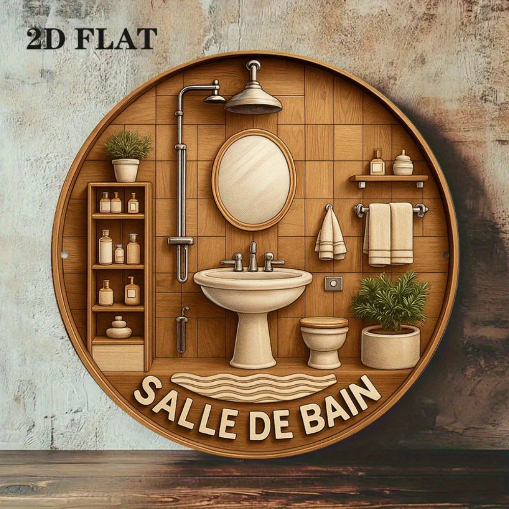 CIFBUY Retro French Bathroom R - Home Bathroom Wall Art 评论和价格