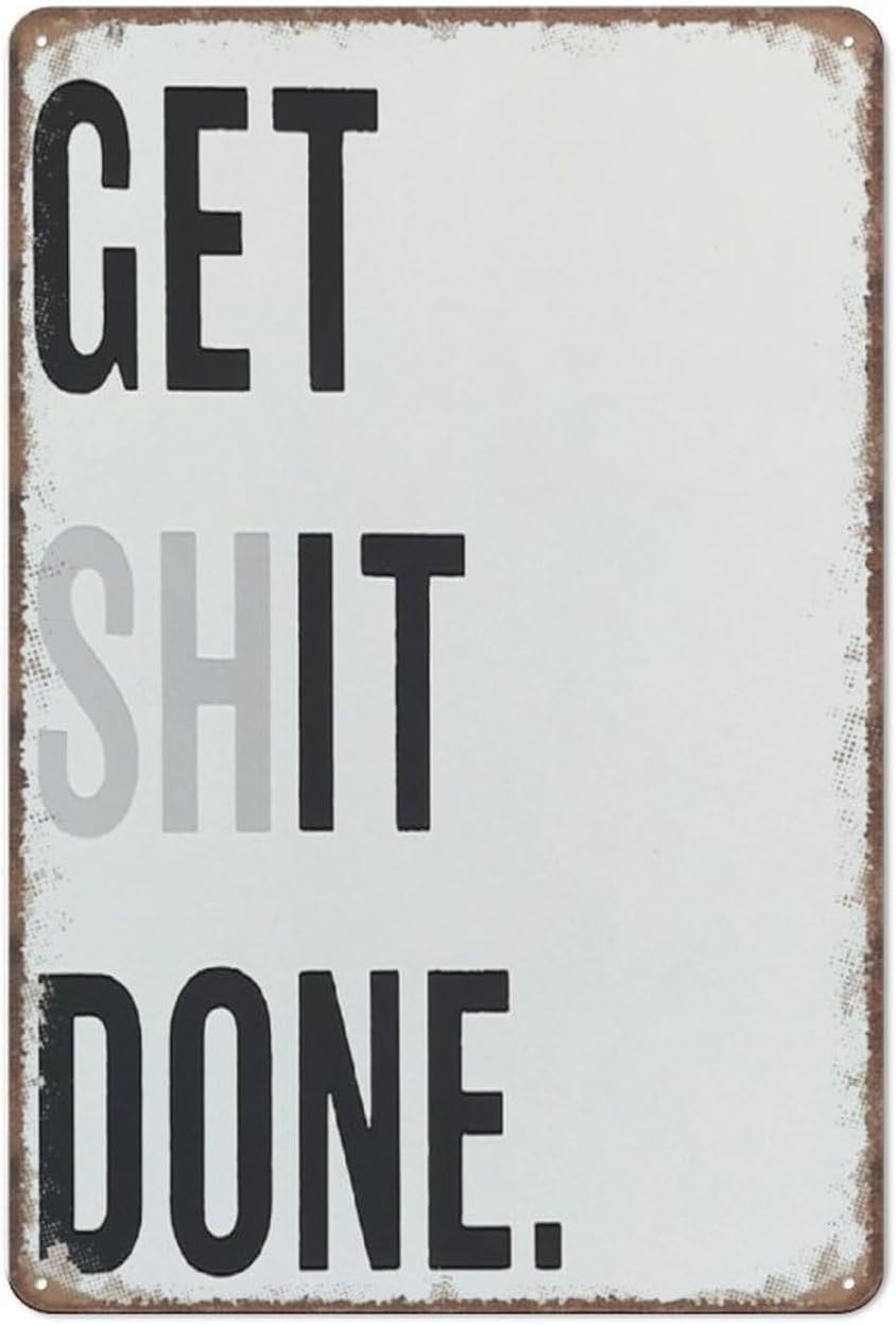 Get Shit Done Plaque Sign Deco - Home Bathroom Wall Art 评论和价格