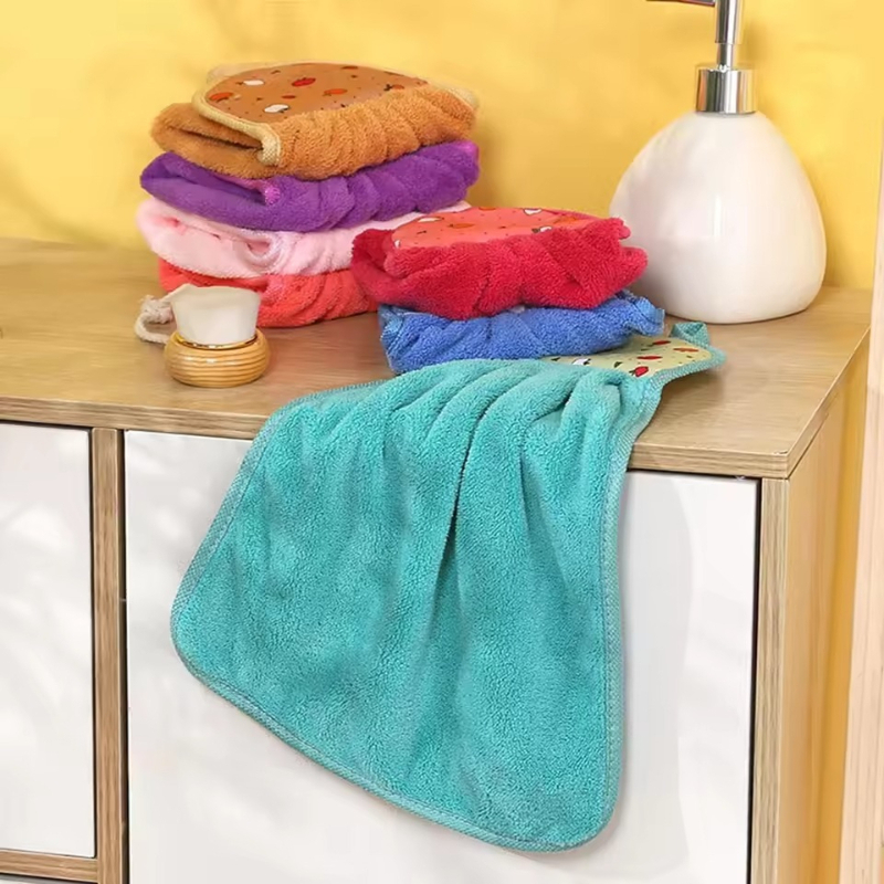 4PCS Small Hand Towels Hanging - Home Bathroom Cleaning 评论和价格