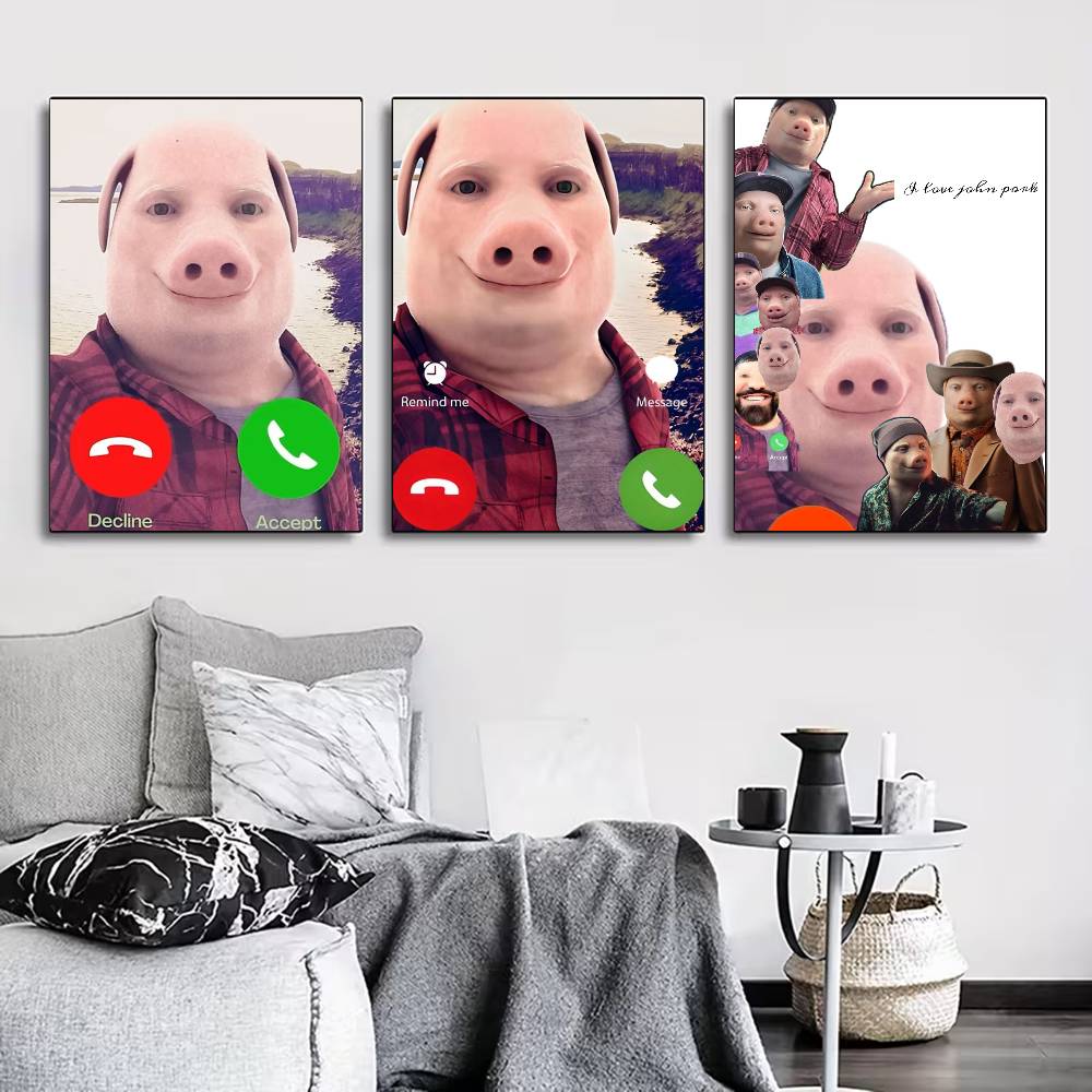 John Pork is Calling Poster fo - Home Bathroom Called 评论和价格