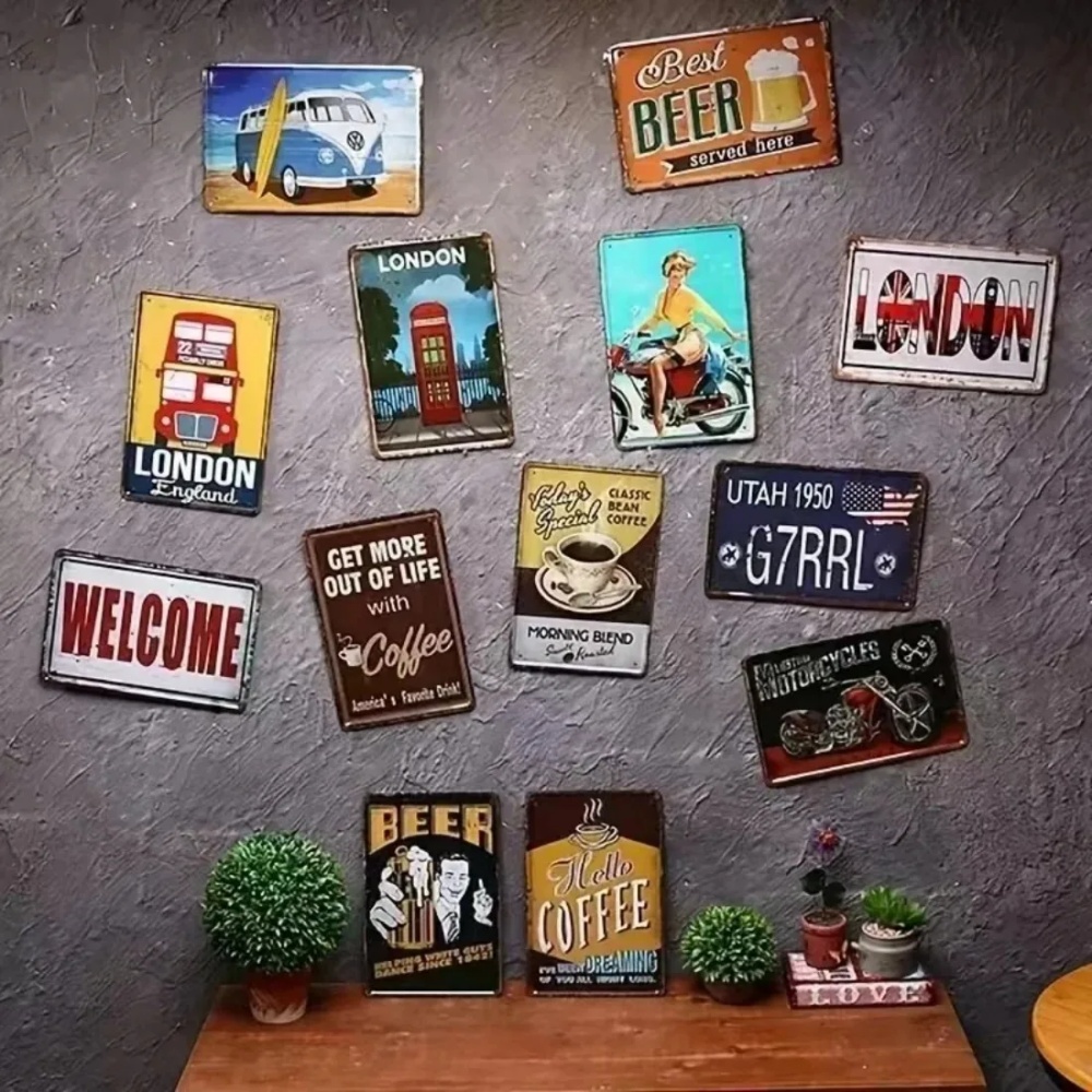 CIFBUY Vintage Funny Cat Alumi - Home Bathroom Wall Art 评论和价格