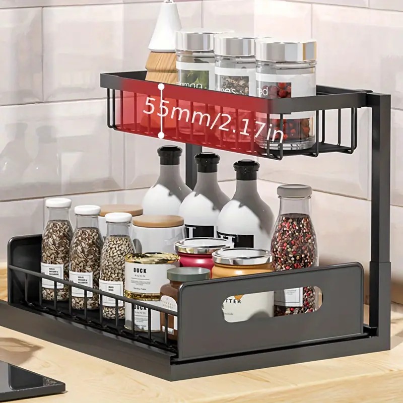 2 Tier Under Sink Organizer Pu - Home Depot Bathroom Sink 评论和价格