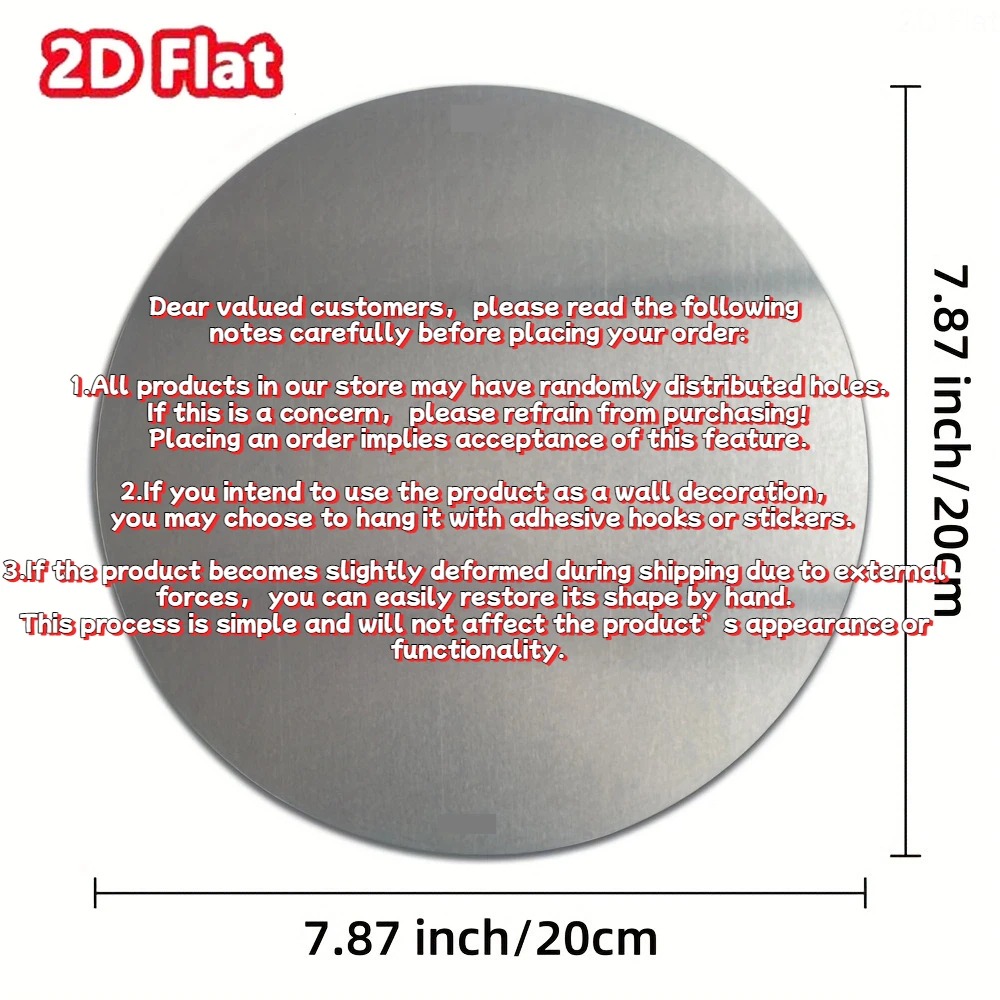 CIFBUY 2D Flat Round Aluminum  - Home Bathroom Wall Art 评论和价格